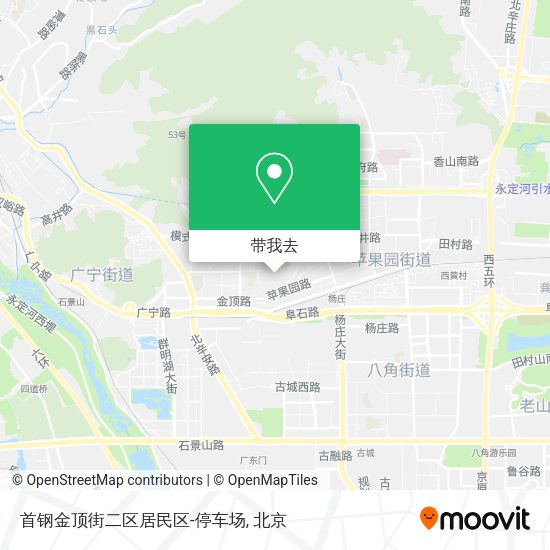 首钢金顶街二区居民区-停车场地图