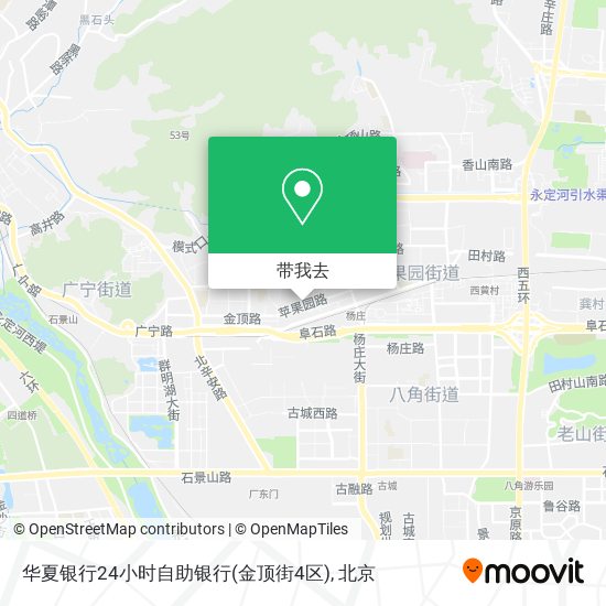 华夏银行24小时自助银行(金顶街4区)地图