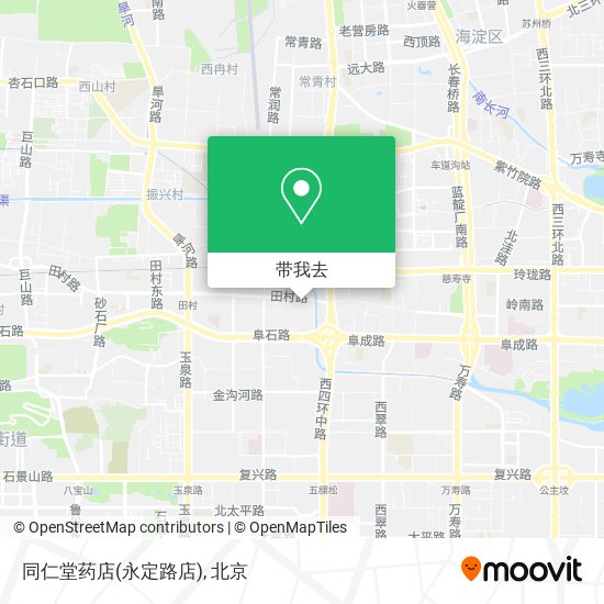 同仁堂药店(永定路店)地图