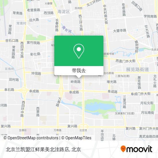 北京兰凯盟江鲜果美北洼路店地图