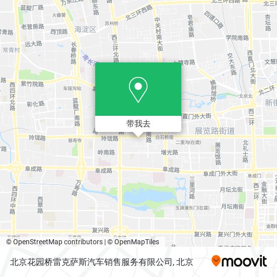北京花园桥雷克萨斯汽车销售服务有限公司地图