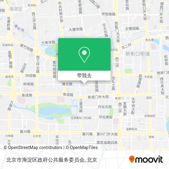 北京市海淀区政府公共服务委员会地图