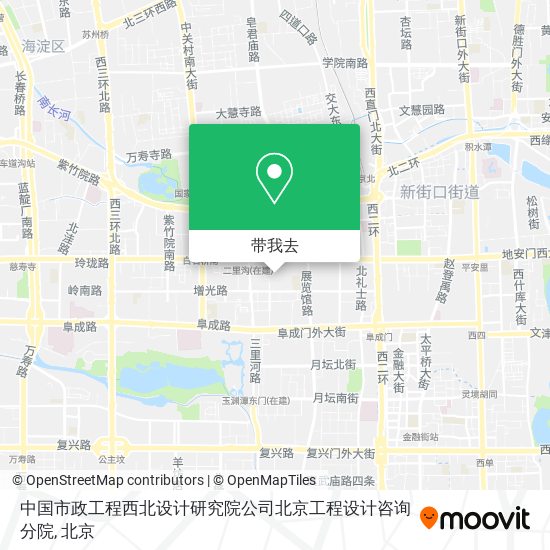 中国市政工程西北设计研究院公司北京工程设计咨询分院地图
