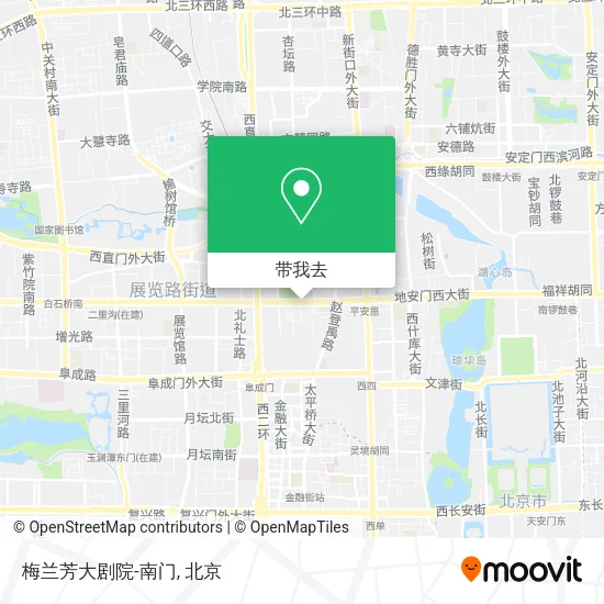 梅兰芳大剧院-南门地图