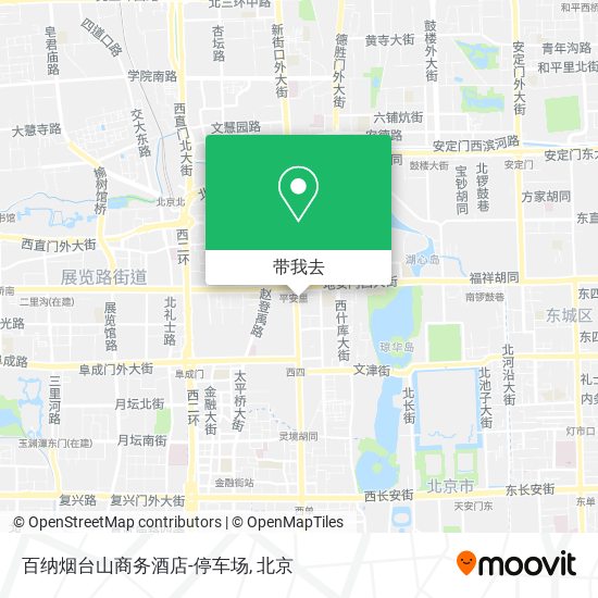 百纳烟台山商务酒店-停车场地图