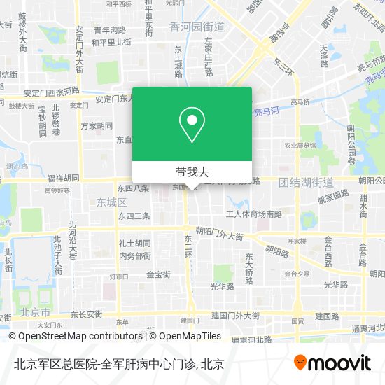 北京军区总医院-全军肝病中心门诊地图