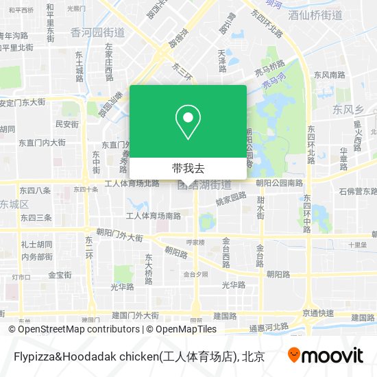 Flypizza&Hoodadak chicken(工人体育场店)地图