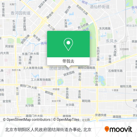 北京市朝阳区人民政府团结湖街道办事处地图