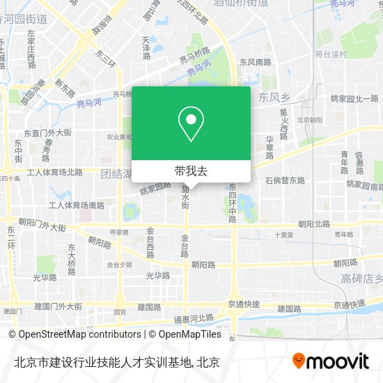 北京市建设行业技能人才实训基地地图