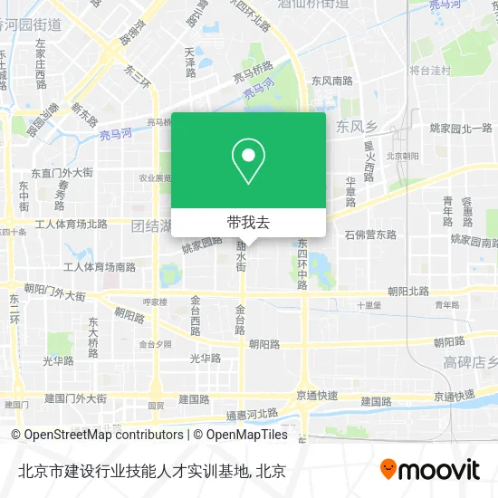 北京市建设行业技能人才实训基地地图