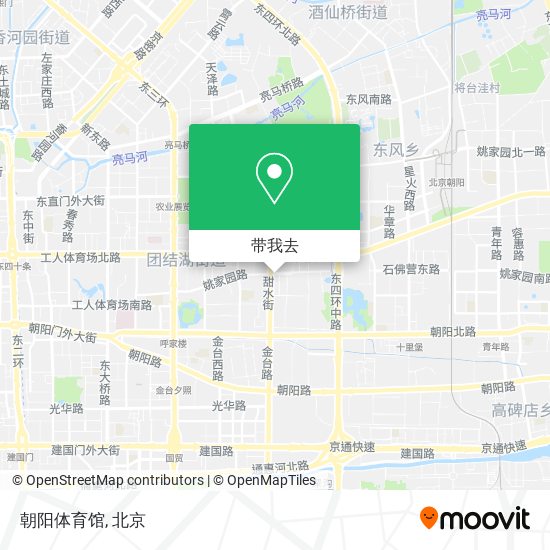 朝阳体育馆地图