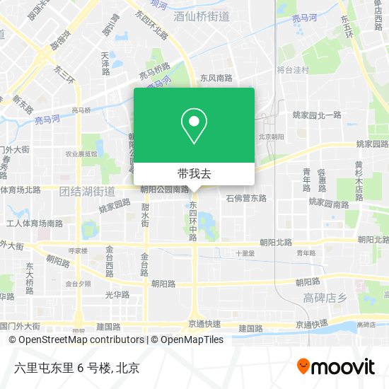 六里屯东里 6 号楼地图