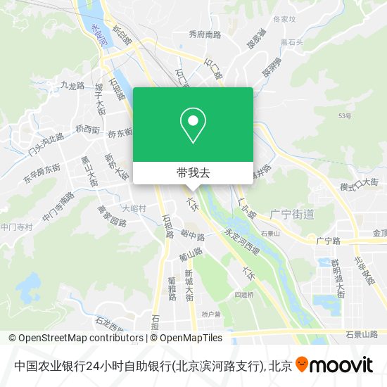 中国农业银行24小时自助银行(北京滨河路支行)地图