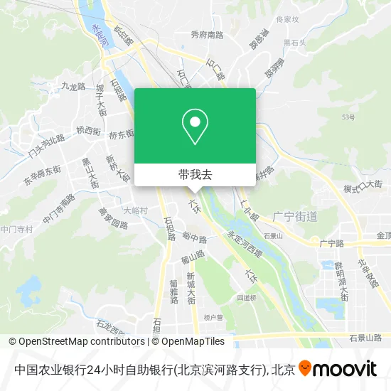 中国农业银行24小时自助银行(北京滨河路支行)地图