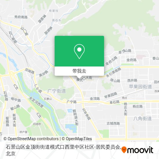 石景山区金顶街街道模式口西里中区社区-居民委员会地图