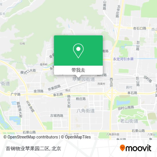 首钢物业苹果园二区地图