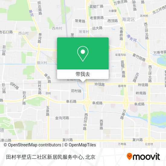 田村半壁店二社区新居民服务中心地图