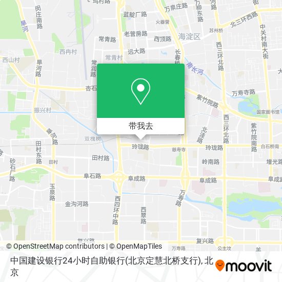 中国建设银行24小时自助银行(北京定慧北桥支行)地图