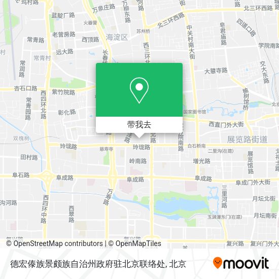 德宏傣族景颇族自治州政府驻北京联络处地图