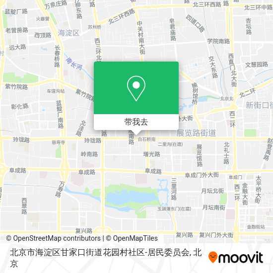 北京市海淀区甘家口街道花园村社区-居民委员会地图