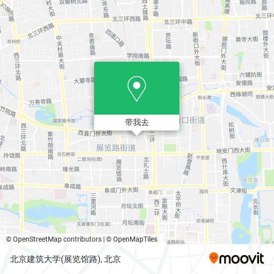 北京建筑大学(展览馆路)地图