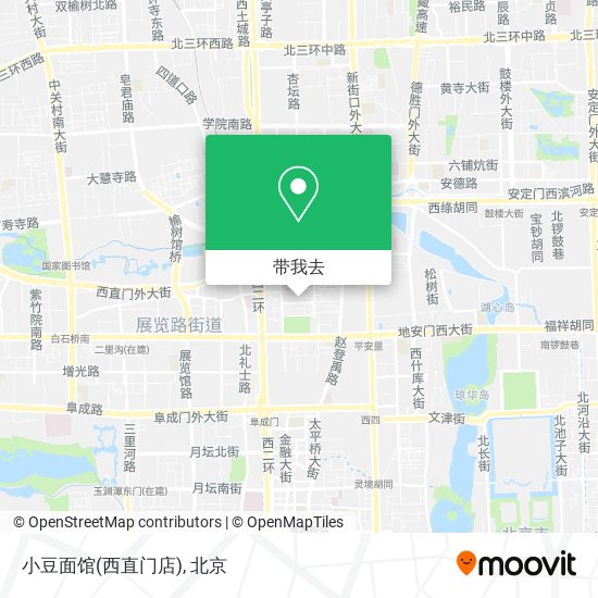 小豆面馆(西直门店)地图