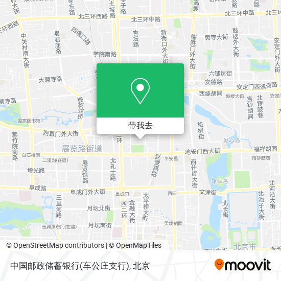 中国邮政储蓄银行(车公庄支行)地图