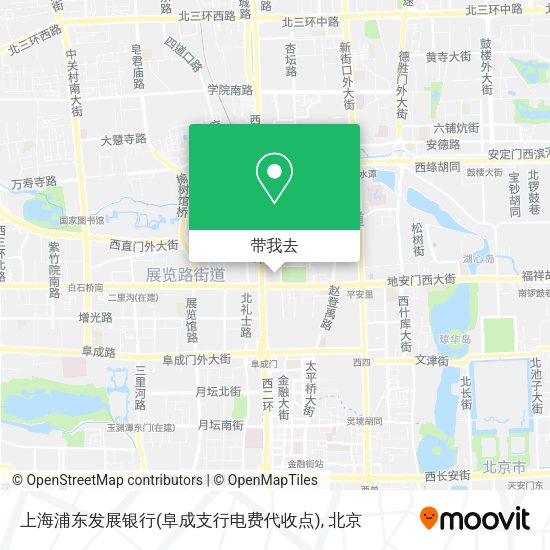 上海浦东发展银行(阜成支行电费代收点)地图
