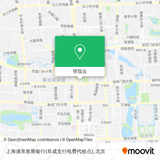 上海浦东发展银行(阜成支行电费代收点)地图