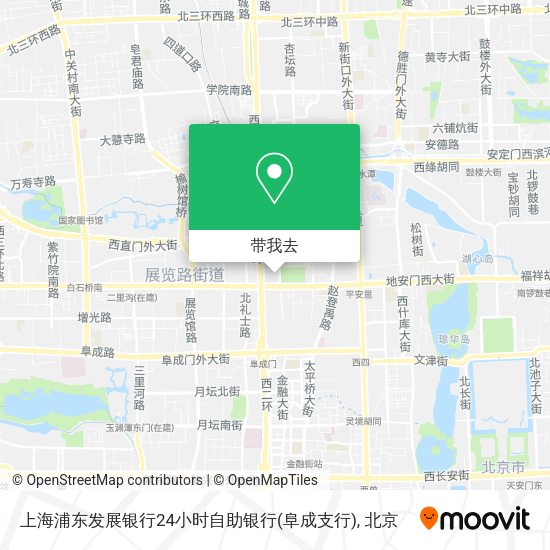 上海浦东发展银行24小时自助银行(阜成支行)地图
