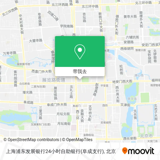 上海浦东发展银行24小时自助银行(阜成支行)地图