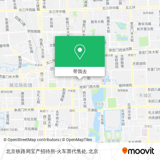 北京铁路局宝产招待所-火车票代售处地图