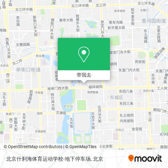北京什刹海体育运动学校-地下停车场地图