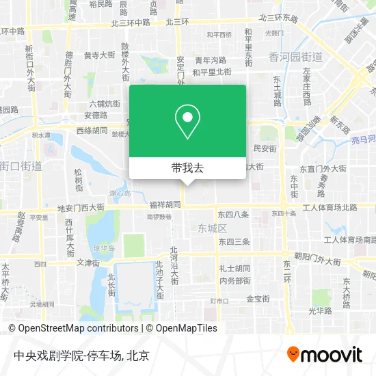 中央戏剧学院-停车场地图