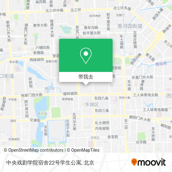 中央戏剧学院宿舍22号学生公寓地图