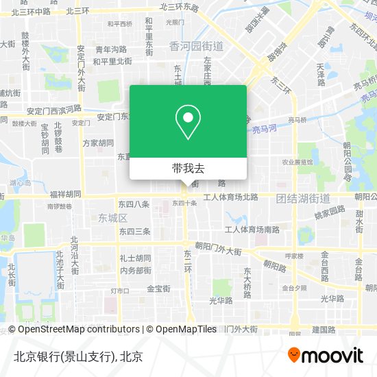 北京银行(景山支行)地图