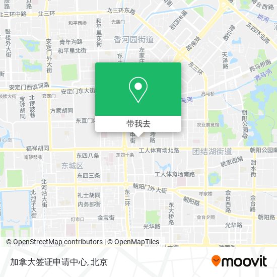 加拿大签证申请中心地图