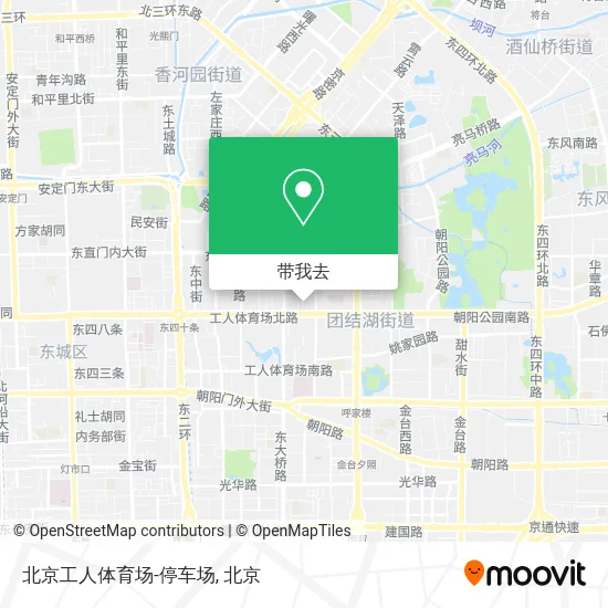 北京工人体育场-停车场地图