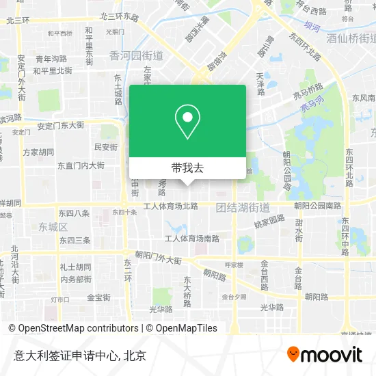 意大利签证申请中心地图
