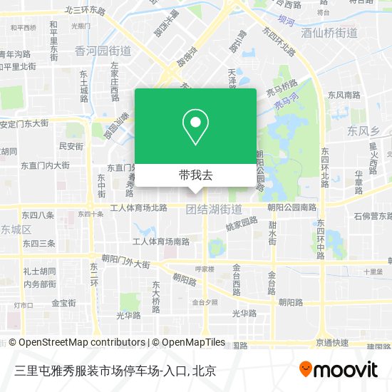 三里屯雅秀服装市场停车场-入口地图