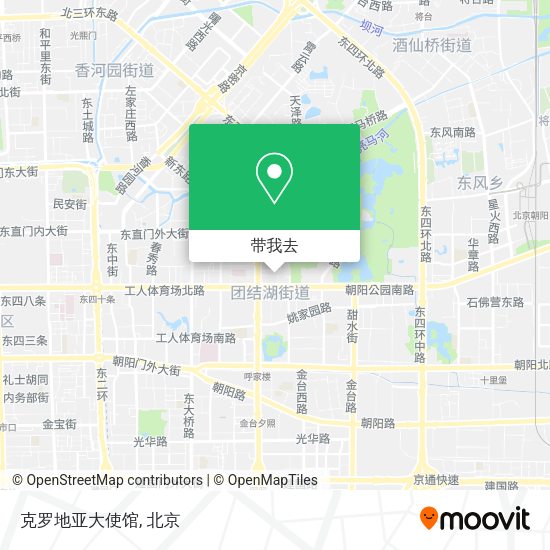 克罗地亚大使馆地图