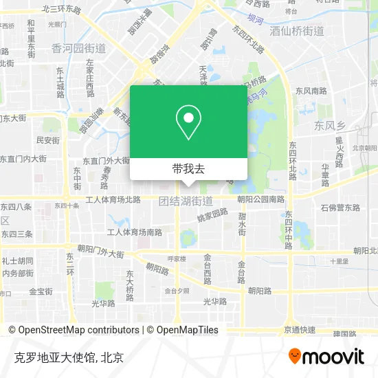 克罗地亚大使馆地图