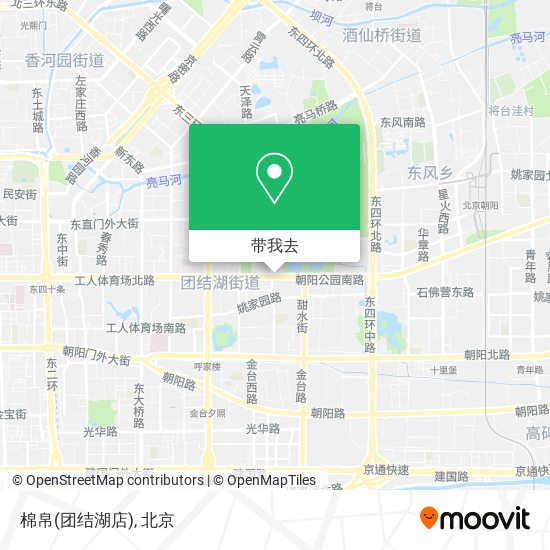棉帛(团结湖店)地图