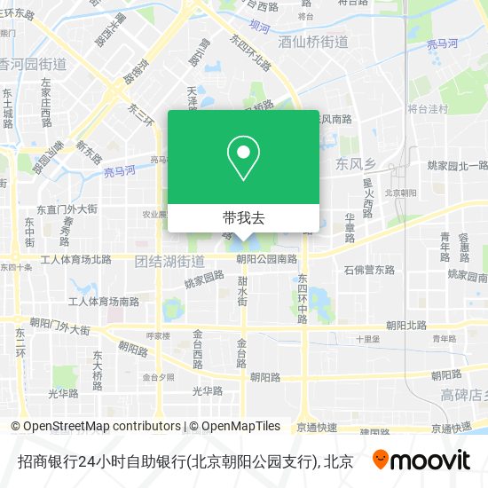 招商银行24小时自助银行(北京朝阳公园支行)地图