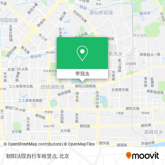 朝阳法院自行车租赁点地图