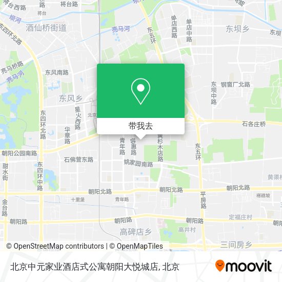 北京中元家业酒店式公寓朝阳大悦城店地图