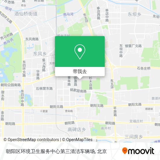 朝阳区环境卫生服务中心第三清洁车辆场地图