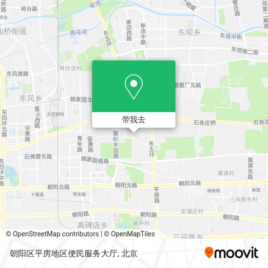 朝阳区平房地区便民服务大厅地图