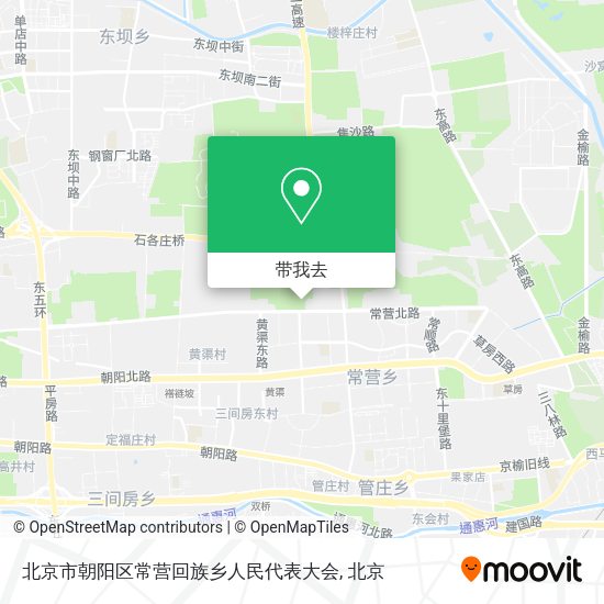 北京市朝阳区常营回族乡人民代表大会地图