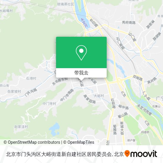 北京市门头沟区大峪街道新自建社区居民委员会地图